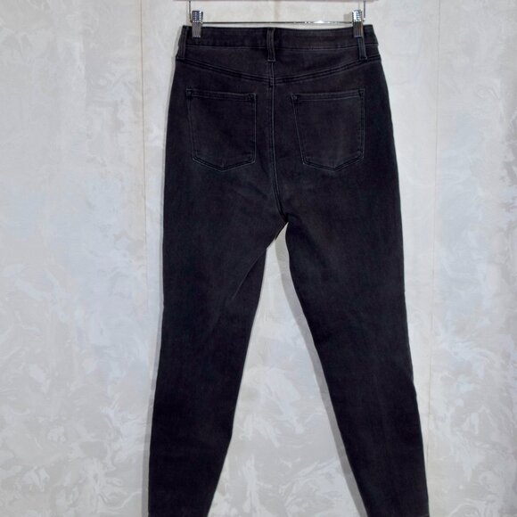 Talbots Petite 8P Black Jeans Crystal Embellished High Rise Ankle Straight - Picture 8 of 9